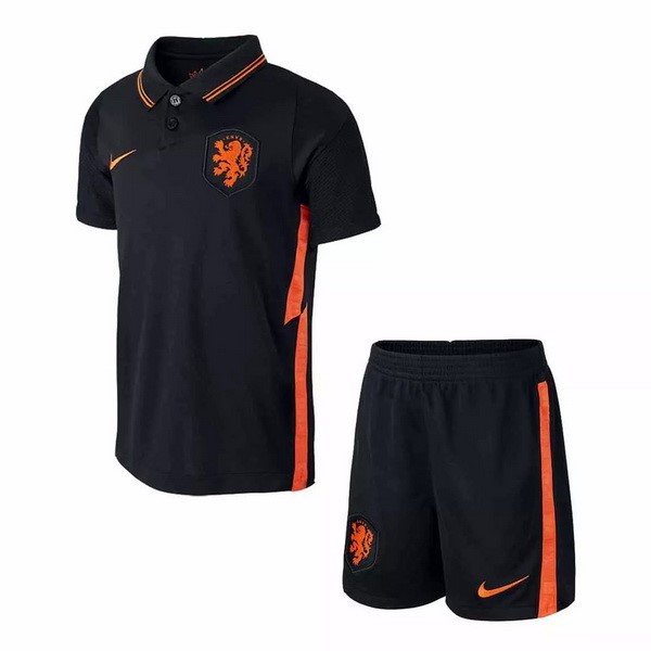 Camiseta Países Bajos Replica Segunda Ropa Niños 2020 Negro